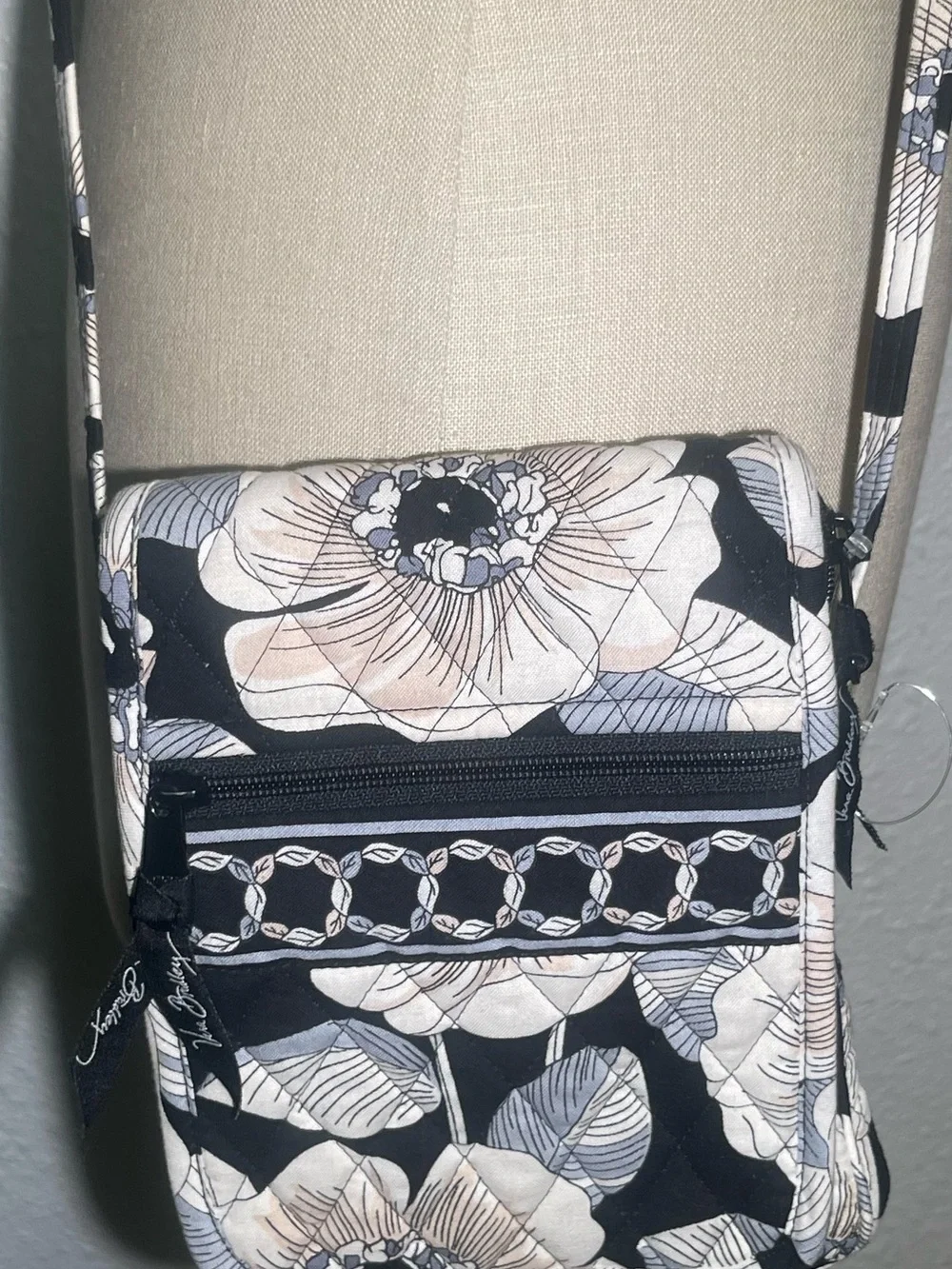 Vera Bradley Black Floral Crossbody Bag